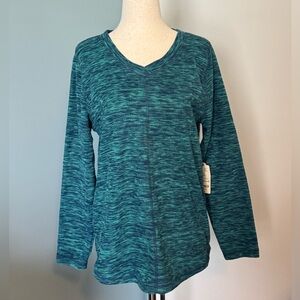 St. John's Bay Teal V-Neck Sweatshirt